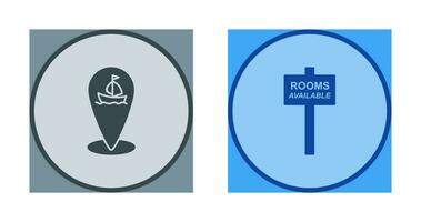 shipping location and room Icon vector