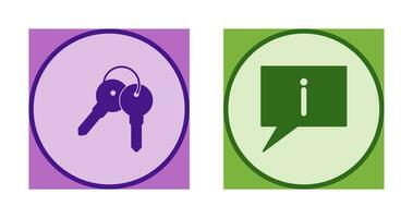 keys and information Icon vector