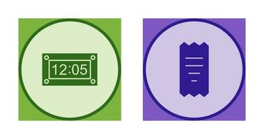 timer and receipt Icon vector
