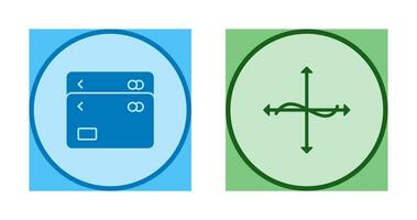 multiple cards and graph  Icon vector