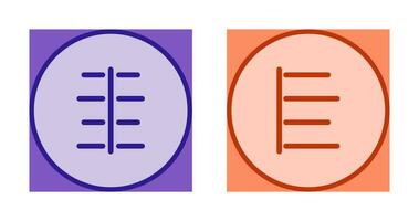 center align and left align  Icon vector