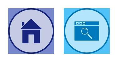 homepage and browser  Icon vector