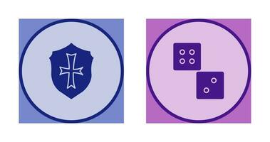 Dice and Shield Icon vector