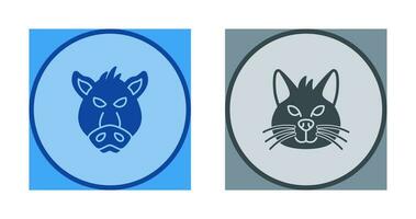 Pig and Cat Icon vector