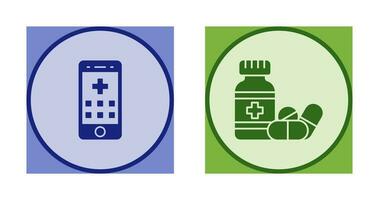 Emergency Call and Medicine Icon vector