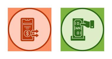 Deposit and Transfer Icon vector