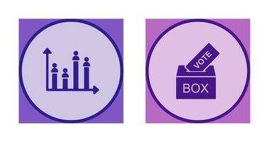 Giing Vote and Candidate and Graph Icon vector