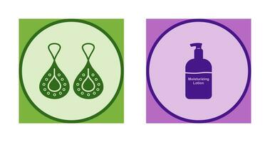 Earring and Lotion Icon vector