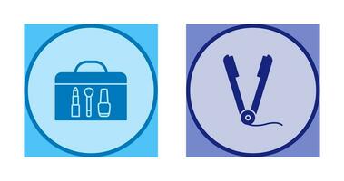 Cosmetics and Straightener Icon vector