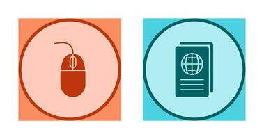 Mouse and Global Report Icon vector