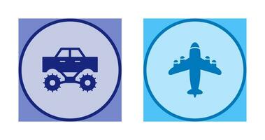 Monster Truck and transport Icon vector