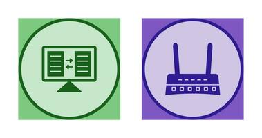 File Sharing and Router Icon vector