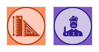 Rules and Artist Icon vector