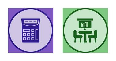 Calculator and meeting Icon vector