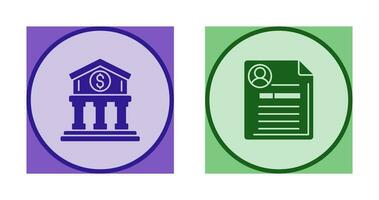 Bank and Contract Icon vector