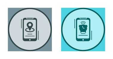 Map and Alarm Icon vector