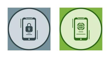 Browser and Lock Icon vector