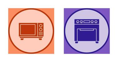 Microwave and Oven Icon vector