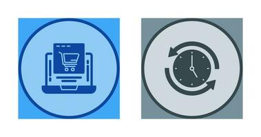 Add to Cart and Run time Icon vector