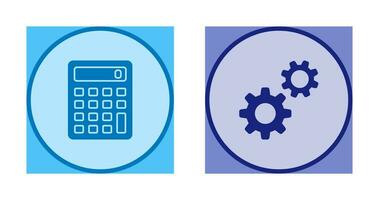 Calculator and Setting Icon vector