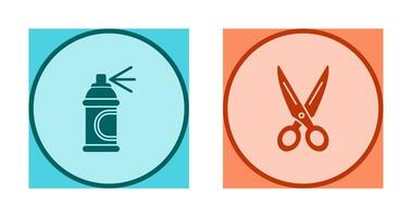 Spray and Scissors  Icon vector