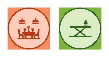 Iron Board and Table Icon vector