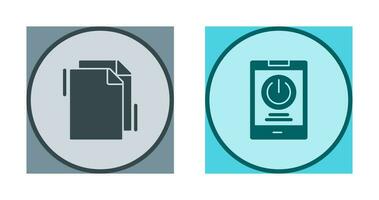 Copy and Power Icon vector