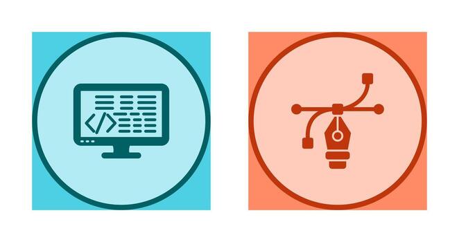 Coding and Vector Icon