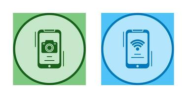 Camera and Wifi Signal Icon vector