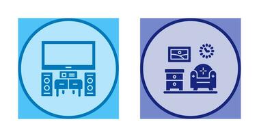 Home Theater and Living Room Icon vector