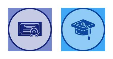 Diploma and Cap Icon vector