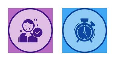 Rejected and Alarm Clock Icon vector