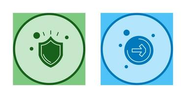 Shield and Right  Icon vector