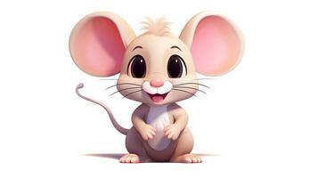 a cute little Mouse in vector style. Generative AI photo