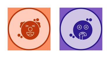 Clown and Drooling Icon vector