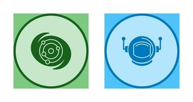 galaxy and astronaut Icon vector