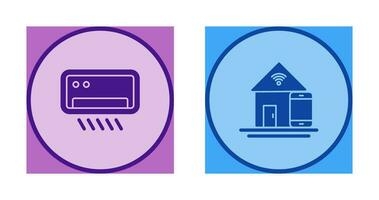 Air Conditioner and Home Automation Icon vector