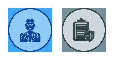 Doctor and Medical Protection Icon vector
