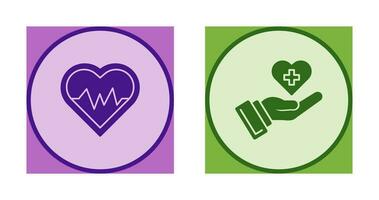 Heart Beat and Healthcare Icon vector