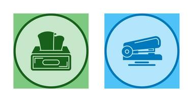 Tissue Box and Stapler Icon vector