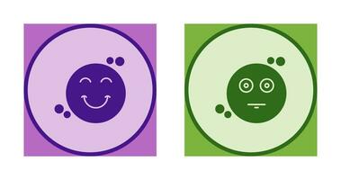 Smile and Neutral Icon vector