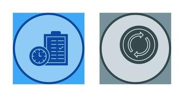 Time Planing and Loop Icon vector