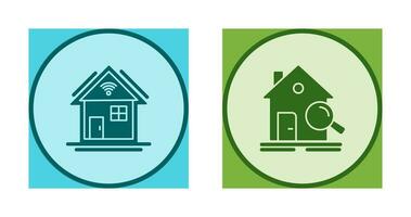 Search and Smart Home Icon vector