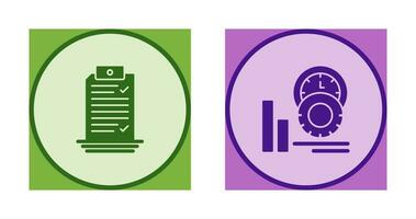 Check List and Performance Icon vector