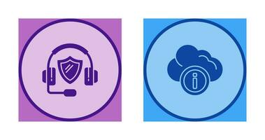 call center and cloud computing Icon vector