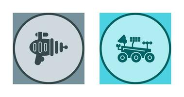 laser gun mars rover Icon vector