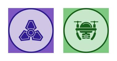 lander and camera drone Icon vector