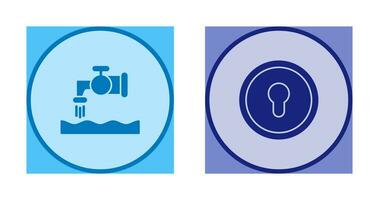 Water House and Key Hole Icon vector