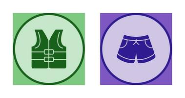 Life jacket and Swim Suit Icon vector