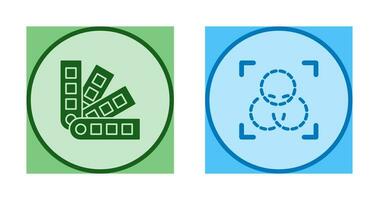 pantone and intersection Icon vector